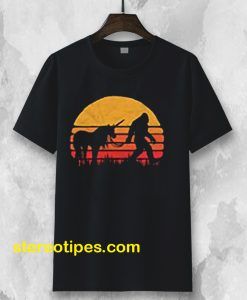 Funny Bigfoot Sasquatch & Unicorn T-shirt