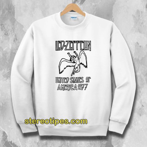 Led Zeppelin United States Of America 1977 Ringer Sweatshirt
