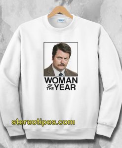 Ron Swanson Woman of the Year Parks and Recreation Sweatshirt