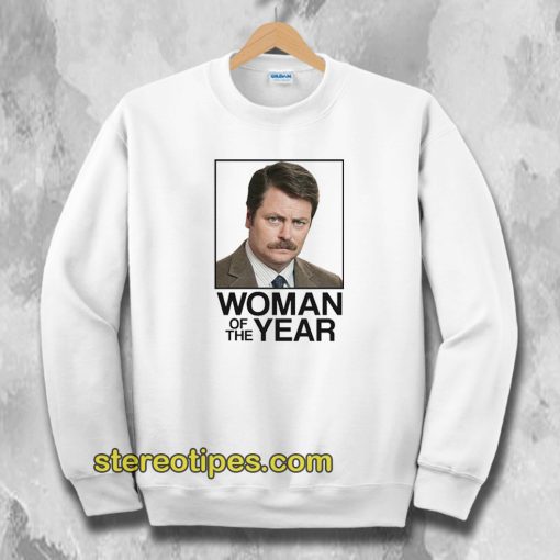 Ron Swanson Woman of the Year Parks and Recreation Sweatshirt