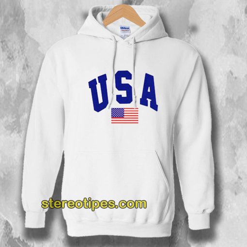 USA White Hoodie