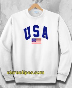 USA White Sweatshirt