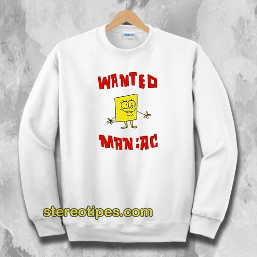 Wanted Maniac SpongeBob Sweatshirt