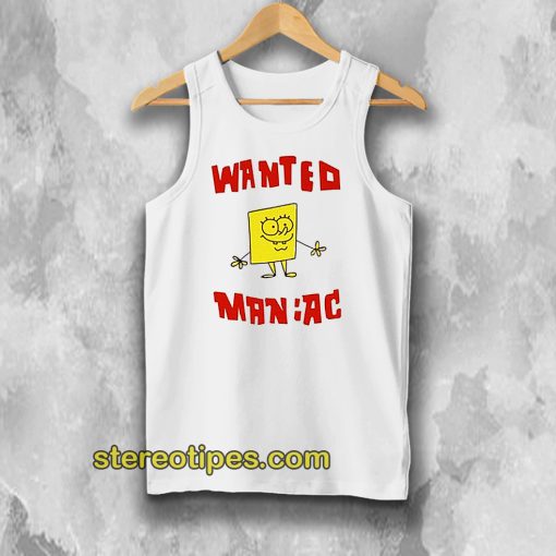 Wanted Maniac SpongeBob Tank top