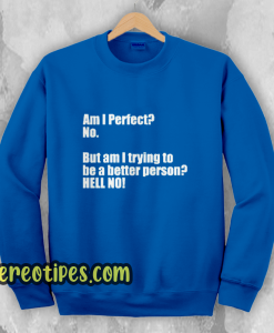 Am I Perfect Sweatshirt