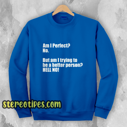 Am I Perfect Sweatshirt