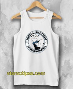 Popeye United States Coast Guard Semper Paratus Tank Top