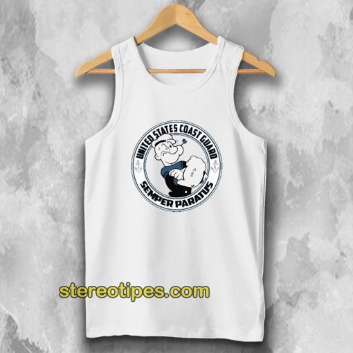 Popeye United States Coast Guard Semper Paratus Tank Top