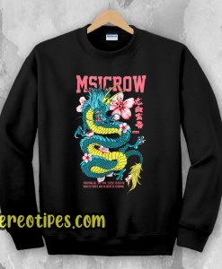 Msicrow Flower Dragon Sweatshirt