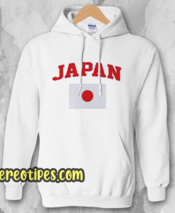 White Japan Flag Hoodie