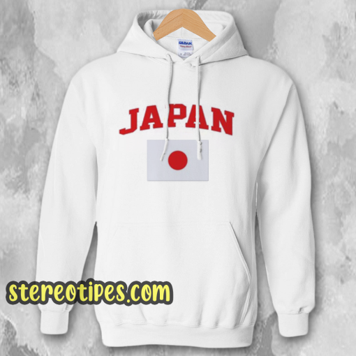 White Japan Flag Hoodie