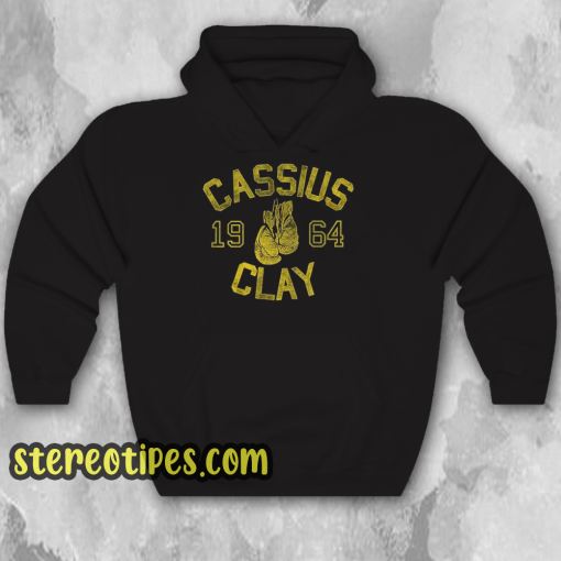 Muhammad Ali Cassius Clay Black Heather Hoodie