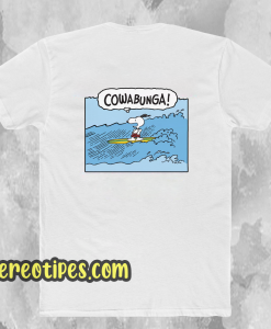 Snoopy Lets Surf Cowabunga t-shirt (Back )