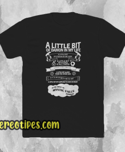 The vampire diaries a little bit of damon In My Life t shirt