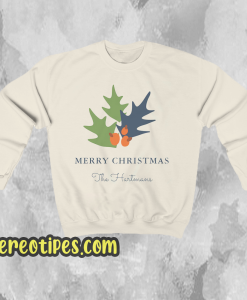 Berries and Leaves Personalized Christmas Sweatshirt