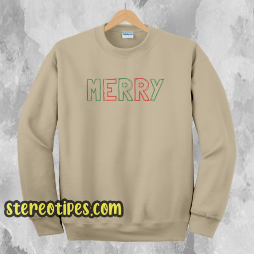 MERRY Crewneck Christmas Sweatshirt