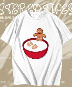 Ggingerbread man and milk T Shirt TPKJ1