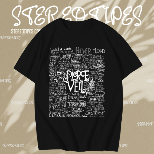 Pierce The Veil lyrics T-shirt TPKJ1