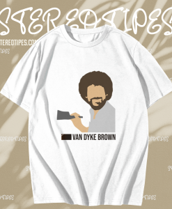 Van Dyke Brown Bob Ross t shirt TPKJ1