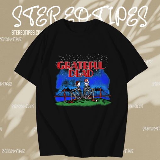 Grateful Dead Golden Gate San Francisco Skeleton T-shirt TPKJ1