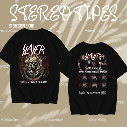 Slayer Final Farewell World Tour 2018 T-Shirt TPKJ1