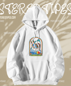 Funny Stay Positive Shark Attack Retro Comedy hoodie TPKJ1