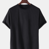 Breathable Solid Color round Neck Short Sleeve Cotton T-Shirts