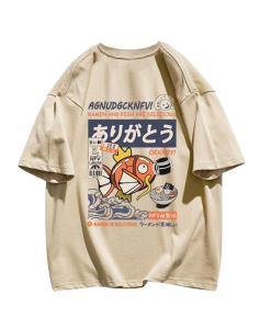 Cute Cartoon Fish T-Shirt - Navy Blue _ L