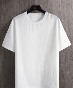 Men Solid Round Neck Tee