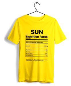 Sun Nutrition Facts T-Shirt