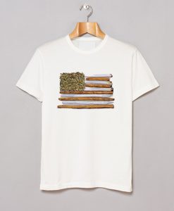 American Flag Weed Joint T Shirt