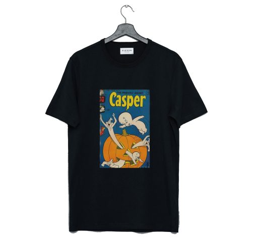 Casper The Friendly Ghost Pumpkin T-Shirt Black