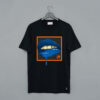 Blue Lips Black T Shirt