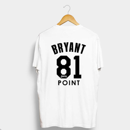 KOBE BRYANT 81 POINTS WHITE T-SHIRT BACK