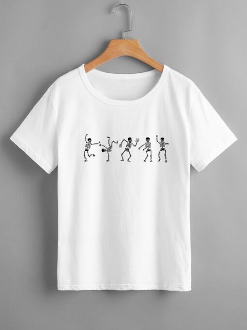 Skull Print dance t-shirt