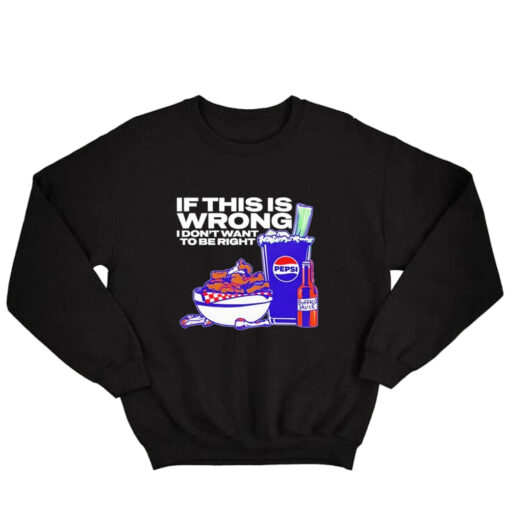 Josh Allen 17 If this is Wrong I don't want to be Right Sweatshirt