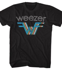 Weezer Multi Colored Stacked Logo T-Shirt