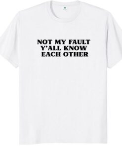 not my fault yall know each other t-shirt