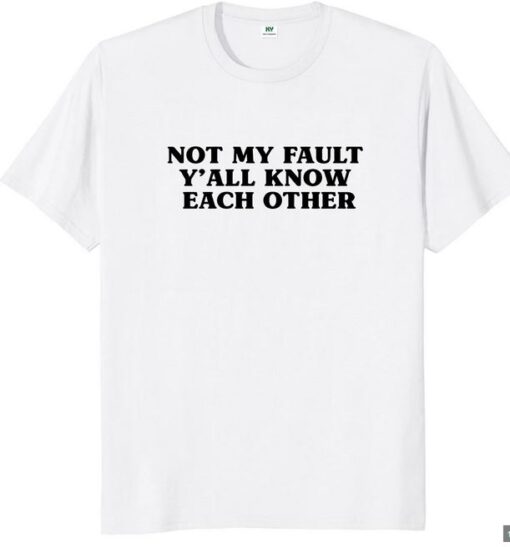 not my fault yall know each other t-shirt